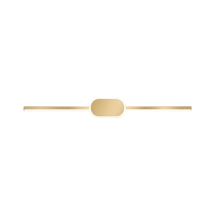 Lisslune | 16"/23.5"/31.5" W Linear Wall Light Simple Style Metal LED Gold Wall Mounted Lighting Unit