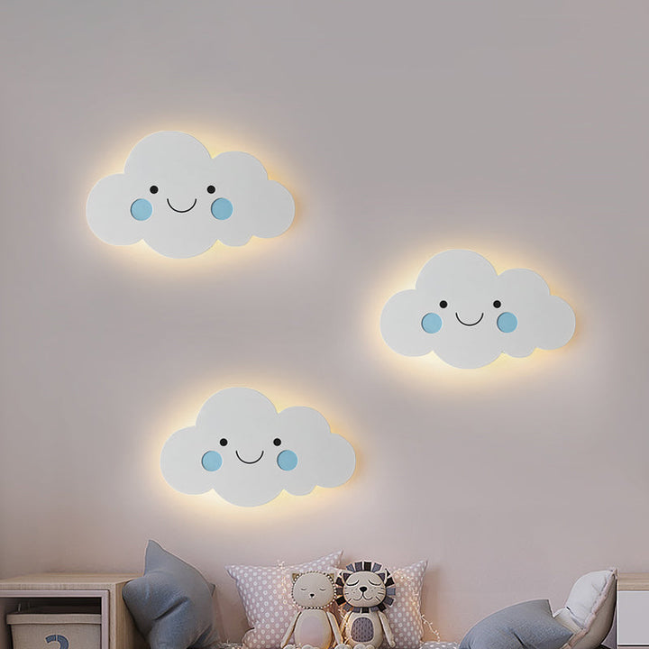 Skørter | Metallic Cloud-Shaped Wall Lighting Modern Style Pink/Blue Version LED Wall Lamp for Bedroom