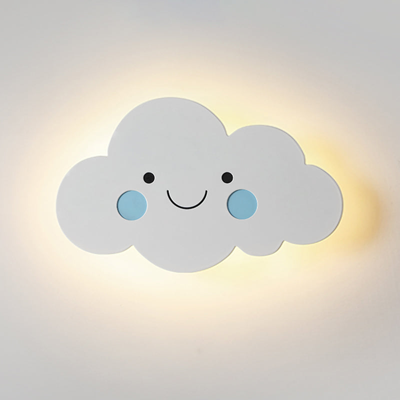 Skørter | Metallic Cloud-Shaped Wall Lighting Modern Style Pink/Blue Version LED Wall Lamp for Bedroom