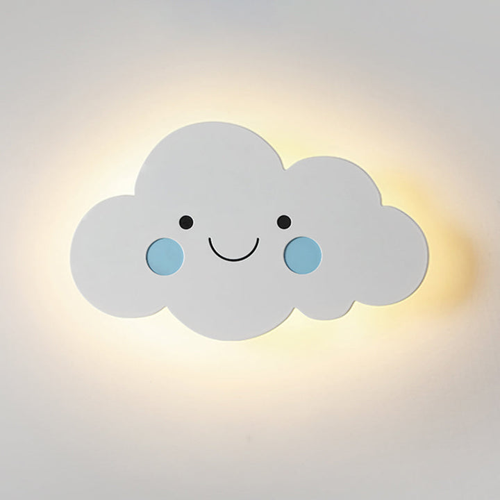 Skørter | Metallic Cloud-Shaped Wall Lighting Modern Style Pink/Blue Version LED Wall Lamp for Bedroom