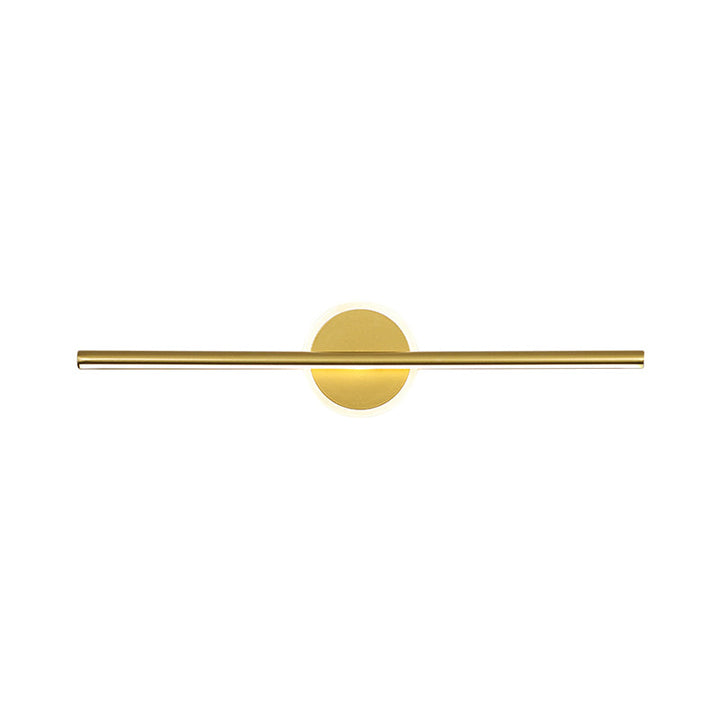 Skørter | Metal Linear and Round Vanity Wall Lamp Minimalism LED Wall Lighting in Gold, 16"/23.5"/31.5" Width