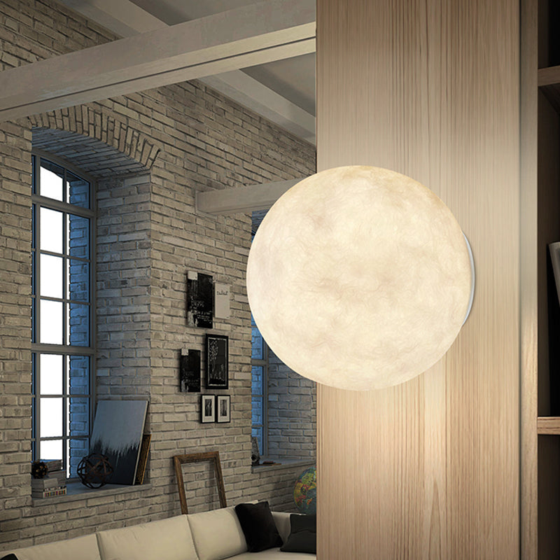 Skørter | Spherical Resin Wall Lamp Modernism 6"/10" Dia LED Yellow Wall Light for Living Room