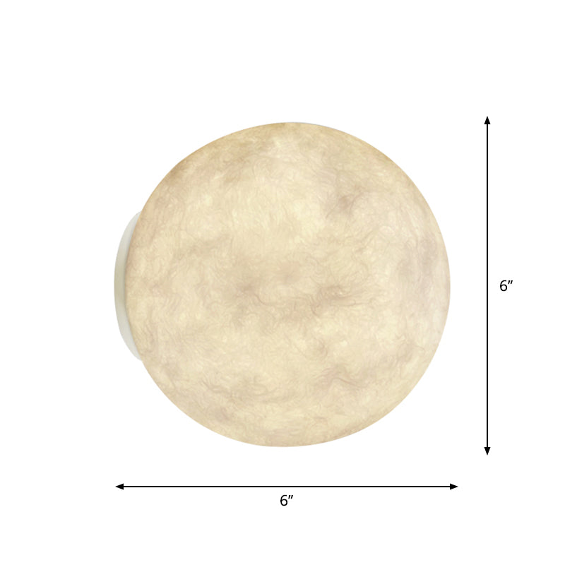 Skørter | Spherical Resin Wall Lamp Modernism 6"/10" Dia LED Yellow Wall Light for Living Room