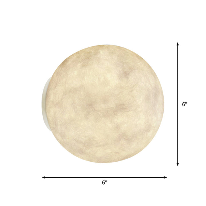 Skørter | Spherical Resin Wall Lamp Modernism 6"/10" Dia LED Yellow Wall Light for Living Room