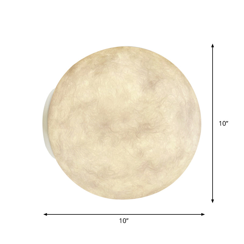 Skørter | Spherical Resin Wall Lamp Modernism 6"/10" Dia LED Yellow Wall Light for Living Room