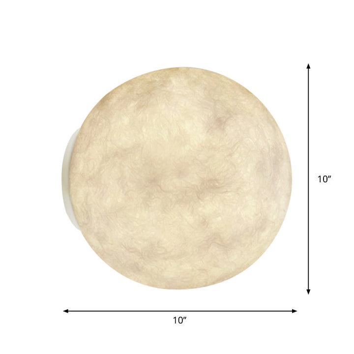 Skørter | Spherical Resin Wall Lamp Modernism 6"/10" Dia LED Yellow Wall Light for Living Room