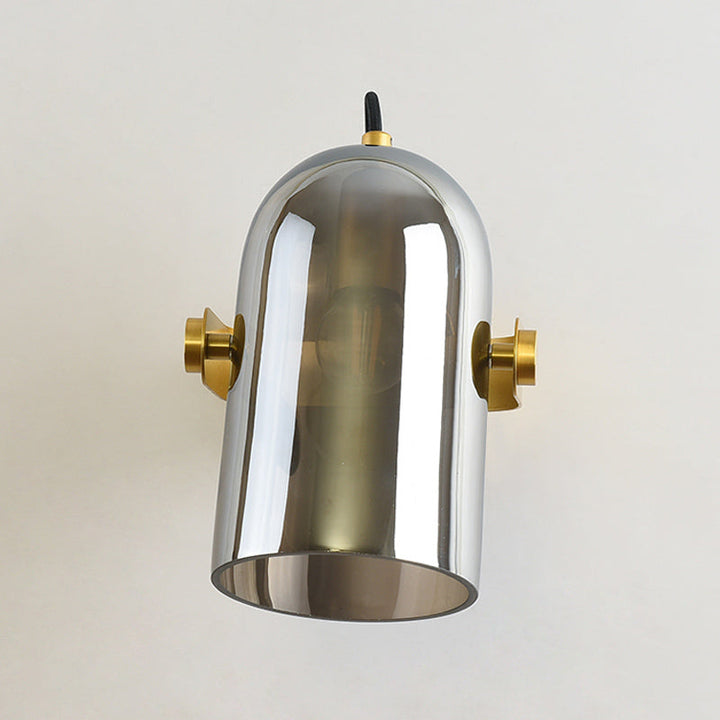 Lisslune | Swivel Shade Cloche Nightstand Wall Light Ideas Amber/Smoked Glass 1 Bulb Vintage Wall Mounted Light