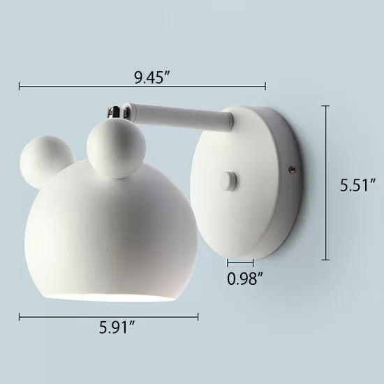 Skørter | Rotatable Single Light Mouse Wall Lamp Nordic Stylish Metal Wall Lamp for the Office