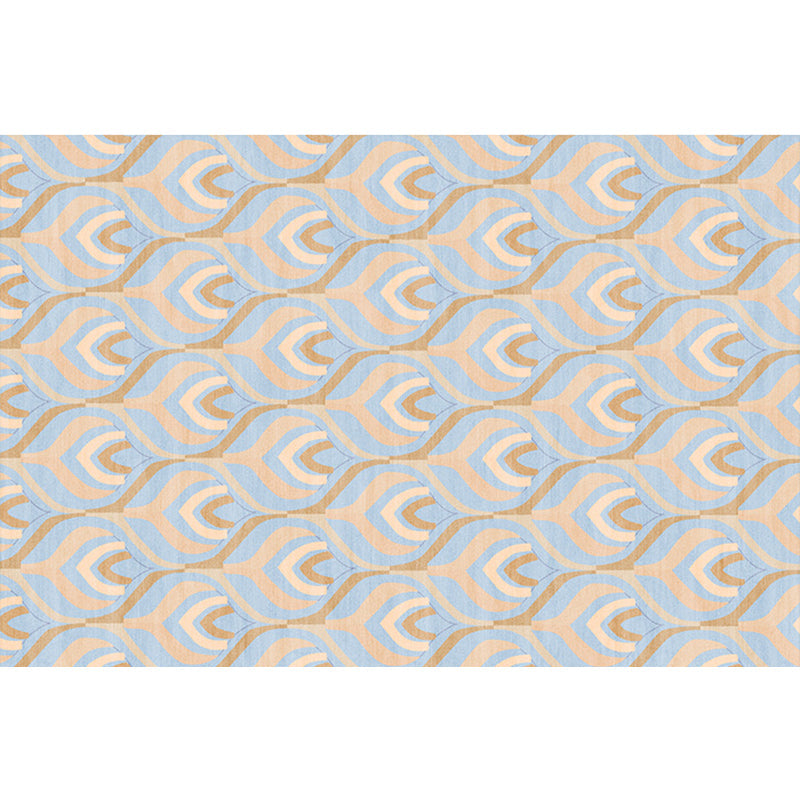 Lisslune | Simple Multicolor Modernist Carpet Polyester Geometric and Checkered Pattern Carpet Washable Pet-Friendly Non-Slip Carpet for the Living Room