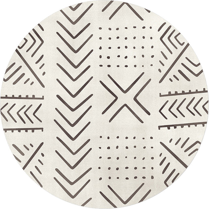 Lisslune | Geometric and striped pattern carpet polyester modern carpet washable non-slip pet-friendly carpet for the living room