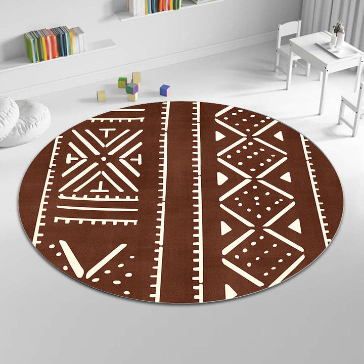 Lisslune | Geometric and striped pattern carpet polyester modern carpet washable non-slip pet-friendly carpet for the living room