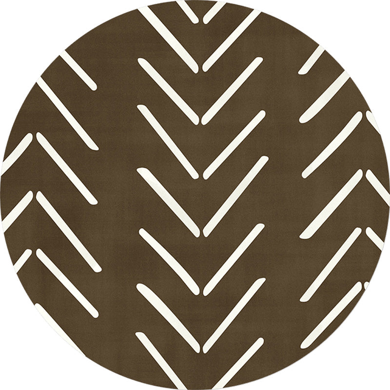 Lisslune | Geometric and striped pattern carpet polyester modern carpet washable non-slip pet-friendly carpet for the living room