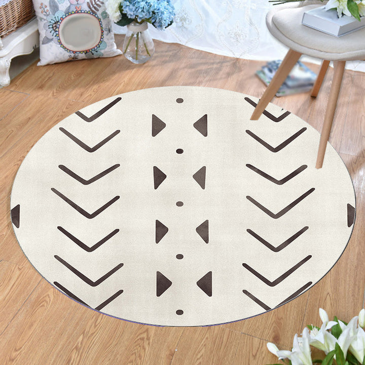 Lisslune | Geometric and striped pattern carpet polyester modern carpet washable non-slip pet-friendly carpet for the living room