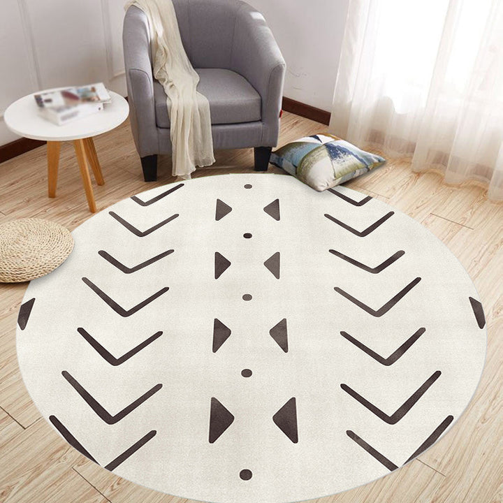 Lisslune | Geometric and striped pattern carpet polyester modern carpet washable non-slip pet-friendly carpet for the living room