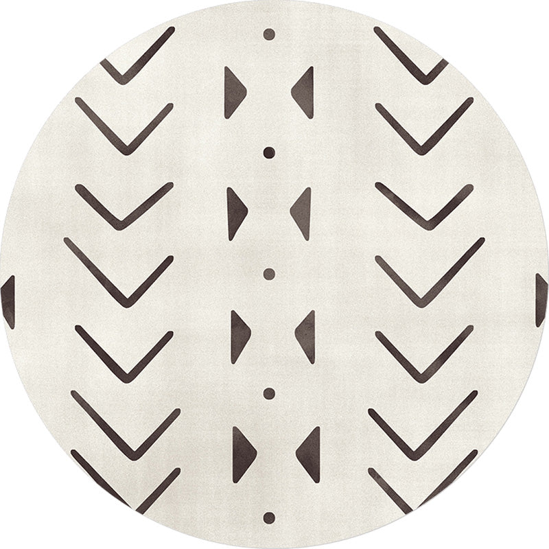 Lisslune | Geometric and striped pattern carpet polyester modern carpet washable non-slip pet-friendly carpet for the living room