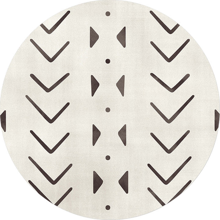 Lisslune | Geometric and striped pattern carpet polyester modern carpet washable non-slip pet-friendly carpet for the living room