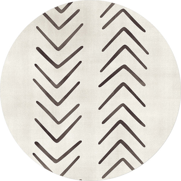 Lisslune | Geometric and striped pattern carpet polyester modern carpet washable non-slip pet-friendly carpet for the living room