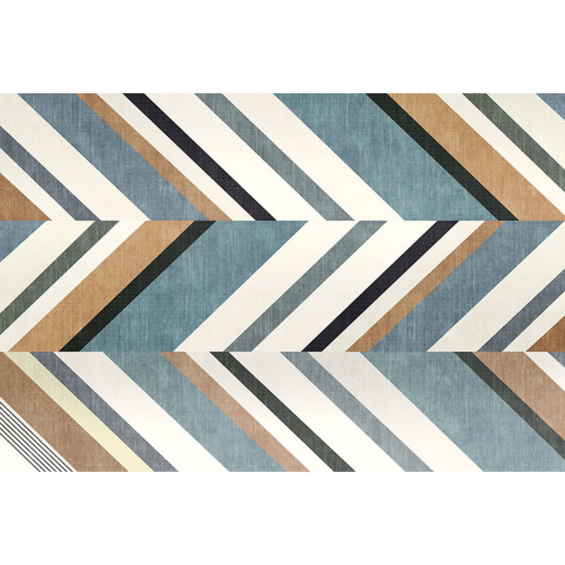 Lisslune | Casual Modernism Rug Green and Brown Striped Pattern Rug Pet Friendly Non-Slip Washable Rug for Decoration