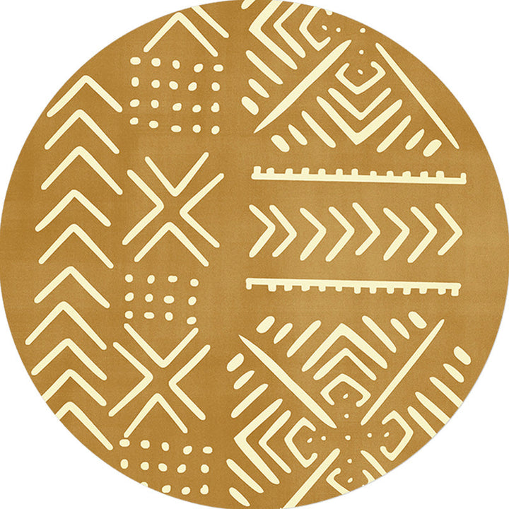Lisslune | Modernist geometric pattern rug with stripes black and yellow polyester rug non-slip backing washable pet-friendly rug for the bedroom