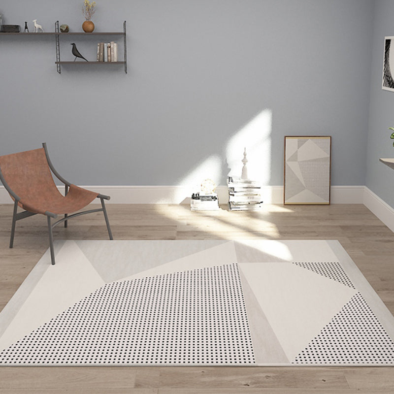 Lisslune | Funky Modernism Rug Green and Gray Geometric and Checkered Pattern Rug Pet Friendly Non-Slip Washable Area Rug for Decoration