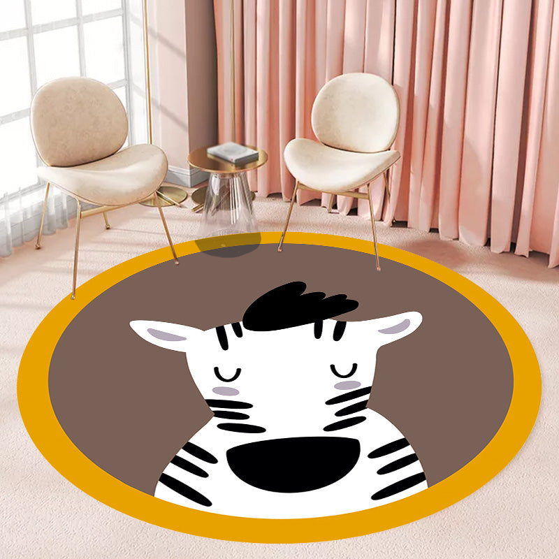 Lisslune | Kids Animal pattern Carpet Multicolor Polyester Carpet Non-Slip Back Washable Pet-Friendly Carpet for Bedroom