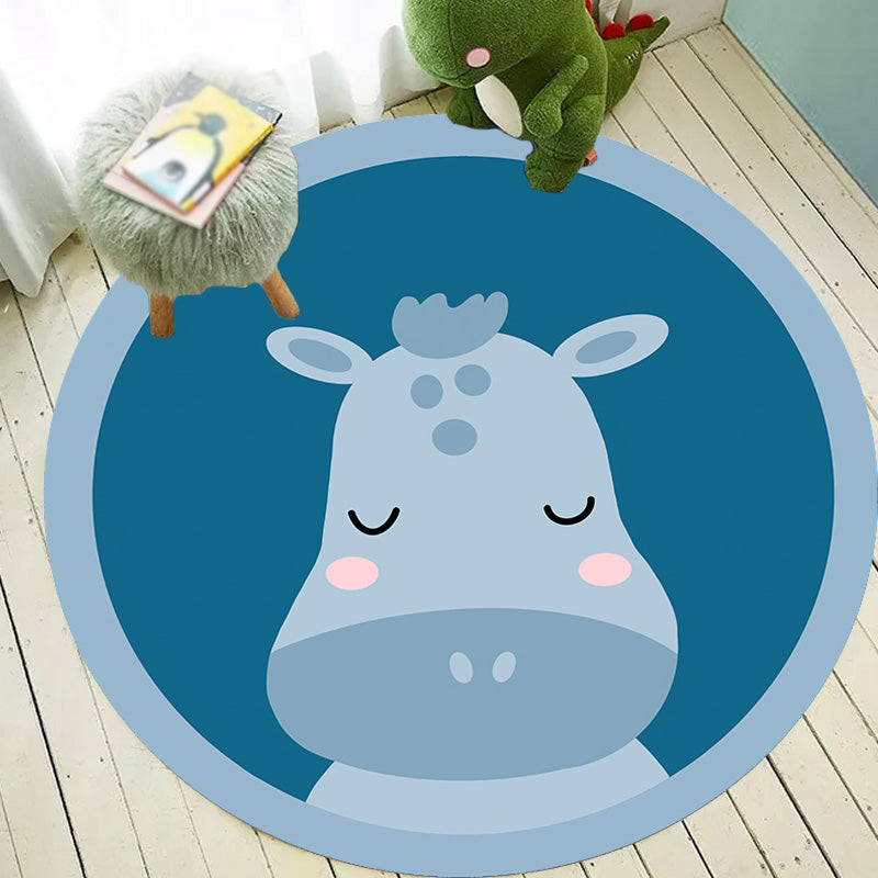Lisslune | Kids Animal pattern Carpet Multicolor Polyester Carpet Non-Slip Back Washable Pet-Friendly Carpet for Bedroom