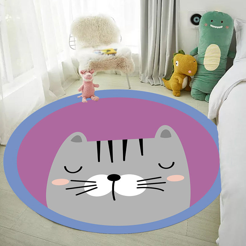 Lisslune | Kids Animal pattern Carpet Multicolor Polyester Carpet Non-Slip Back Washable Pet-Friendly Carpet for Bedroom