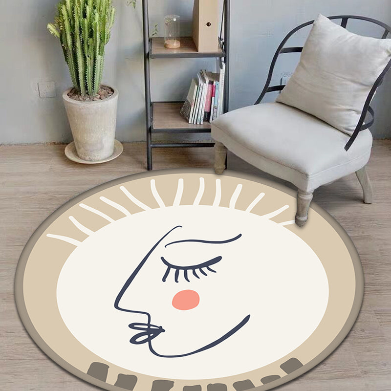 Lisslune | Character Carpet Polyester Modern Carpet Washable Anti-Slip Pet-Friendly Area Rug for Living Room