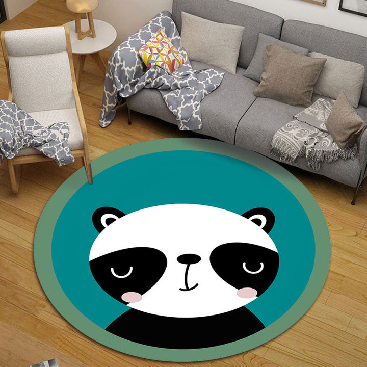 Lisslune | Multicolor Animal Pattern Rug Polyester Kids Rug Washable Non-Slip Pet-Friendly Rug for Children's Room