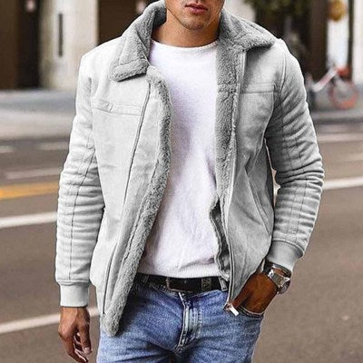 Men's Casual Lambskin Jacket in Modern Pilot Style Lisslune