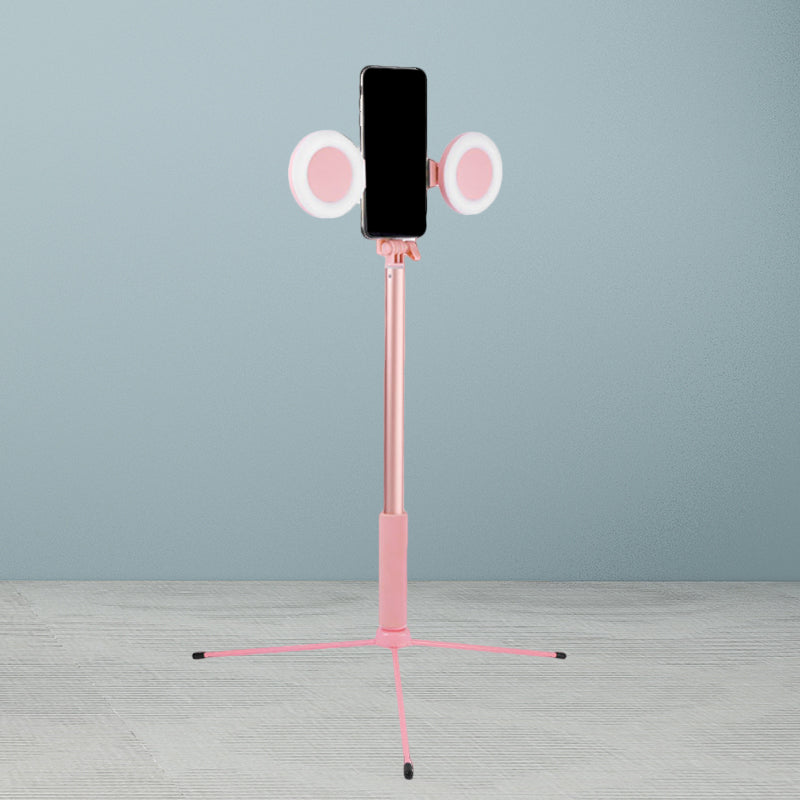 Lisslune | Iron Round Make-Up Lighting Contemporary Style LED Fill Light in Pink with USB Connection