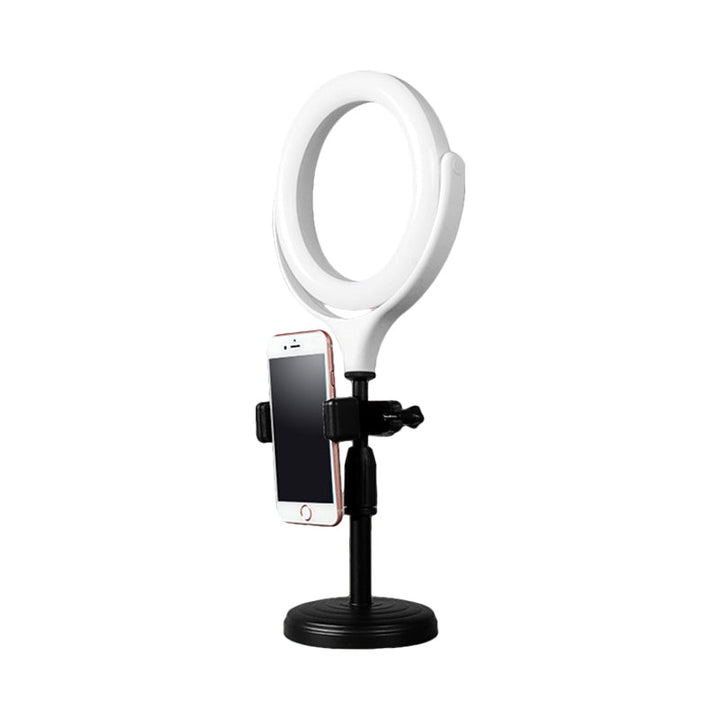 Lisslune | White Rotatable Round Mirror Light Modernist LED Metallic Built-in Lighting with USB Port