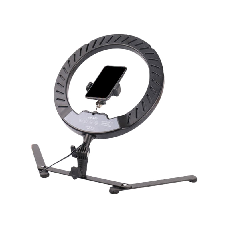 Lisslune | Modern LED Fill Flash Light Black Round USB Marker Light with Metallic Shade