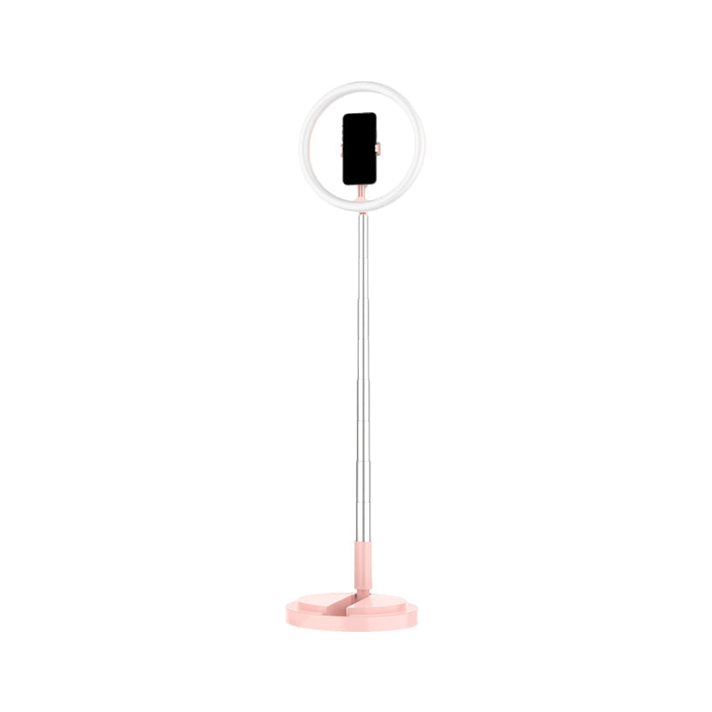 Lisslune | Modern Round LED Makeup Lamp Metallic Hand Holder USB Fill Light in Black/White/Pink