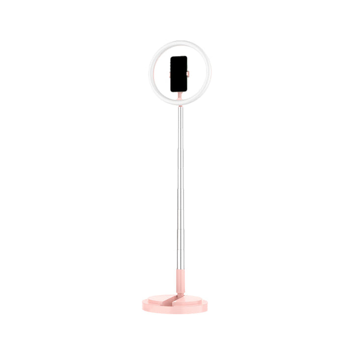 Lisslune | Modern Round LED Makeup Lamp Metallic Hand Holder USB Fill Light in Black/White/Pink