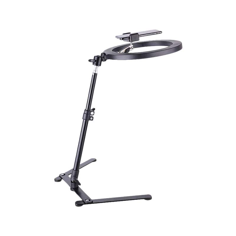 Lisslune | Round Fill Light Modernity Metallic Black Surface LED Make-Up Lamp with USB Connection