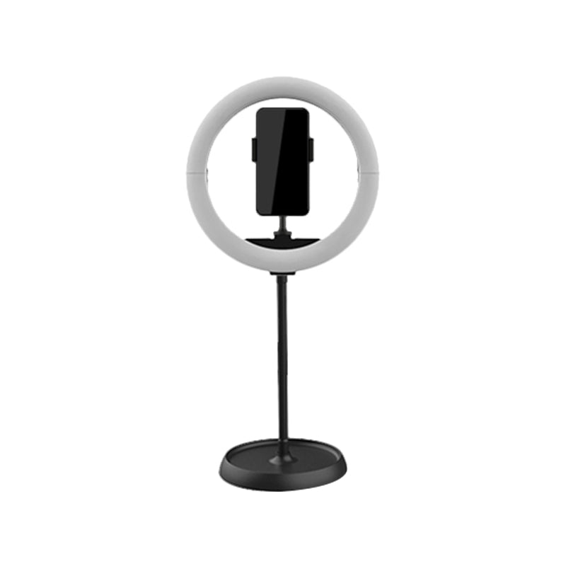 Lisslune | Simple Folded Round Vanity Lamp Metal Mobile Phone Holder LED Fill Light in Black/White/Pink