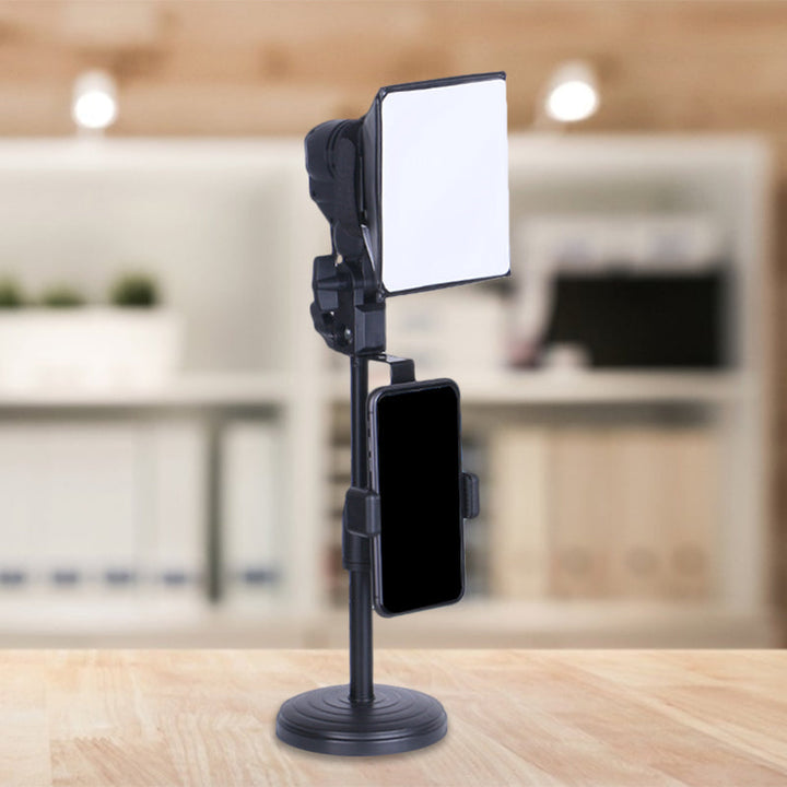 Lisslune | Modernity Squared Make-Up Lamp Metal Handy Holder LED Fill Light in Black with USB Connection