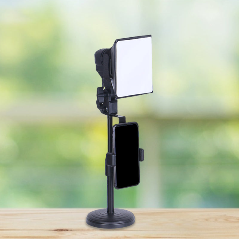 Lisslune | Modernity Squared Make-Up Lamp Metal Handy Holder LED Fill Light in Black with USB Connection