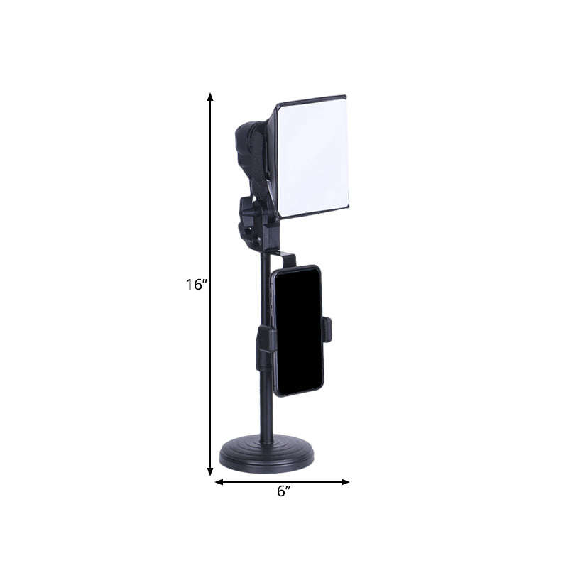 Lisslune | Modernity Squared Make-Up Lamp Metal Handy Holder LED Fill Light in Black with USB Connection