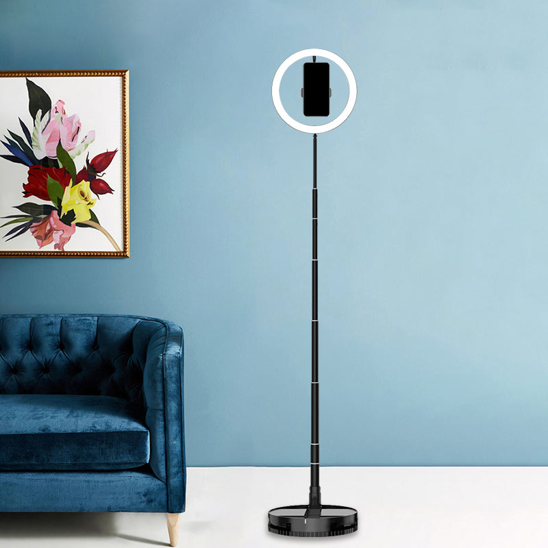Lisslune | Black round mirror lighting modernist metallic LED dimmable recessed light