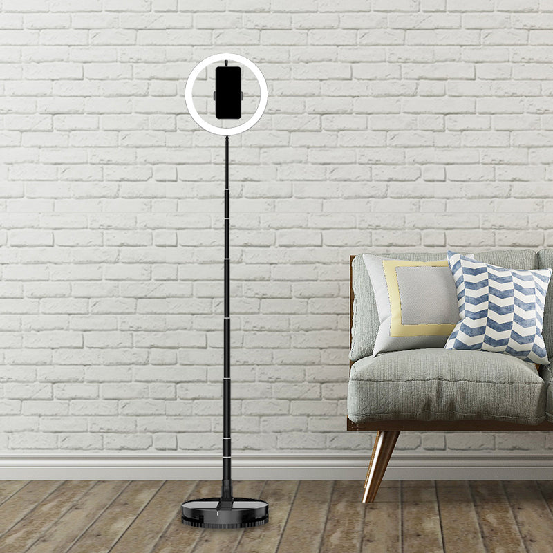 Lisslune | Black round mirror lighting modernist metallic LED dimmable recessed light