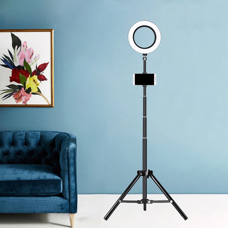 Lisslune | Ring Metallic Vanity Lighting Modern Black Tripod LED Fill Flush Lamp with Tripod Design