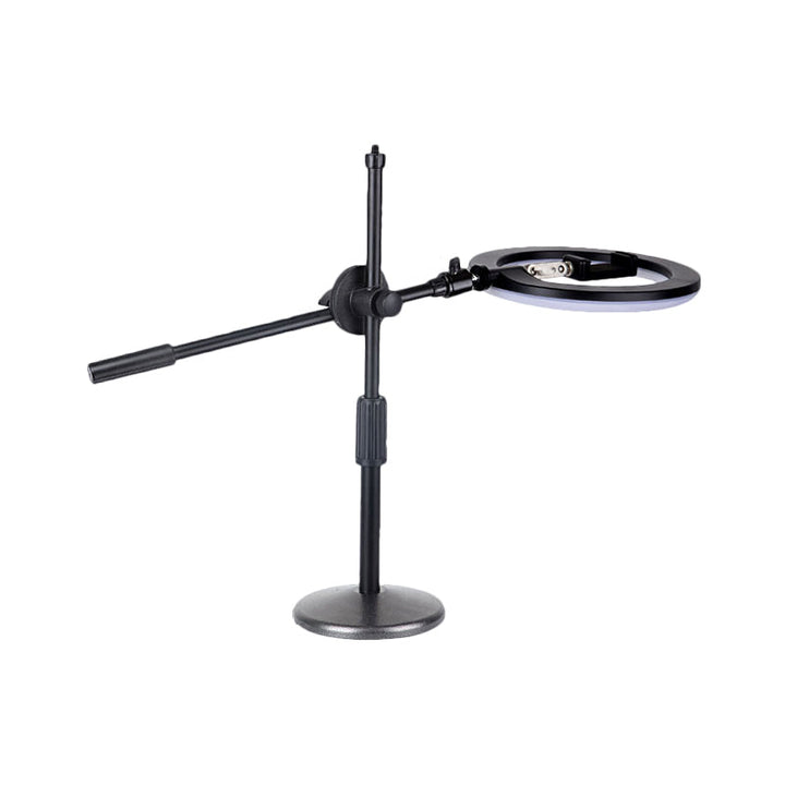 Lisslune | Round Shaped Iron Vanity Lighting Minimalist Black Finish LED Fill Light with Phone Holder Design