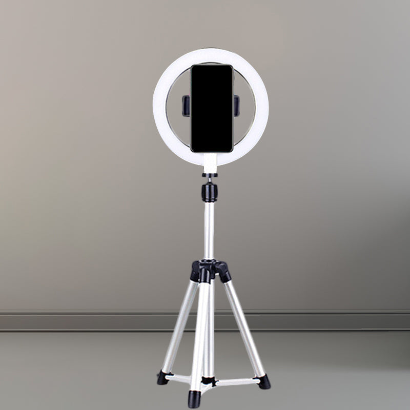 Lisslune | Black Finish Round Fill Lamp Simplicity LED Metallic Vanity Lighting Ideas for Phone Holder