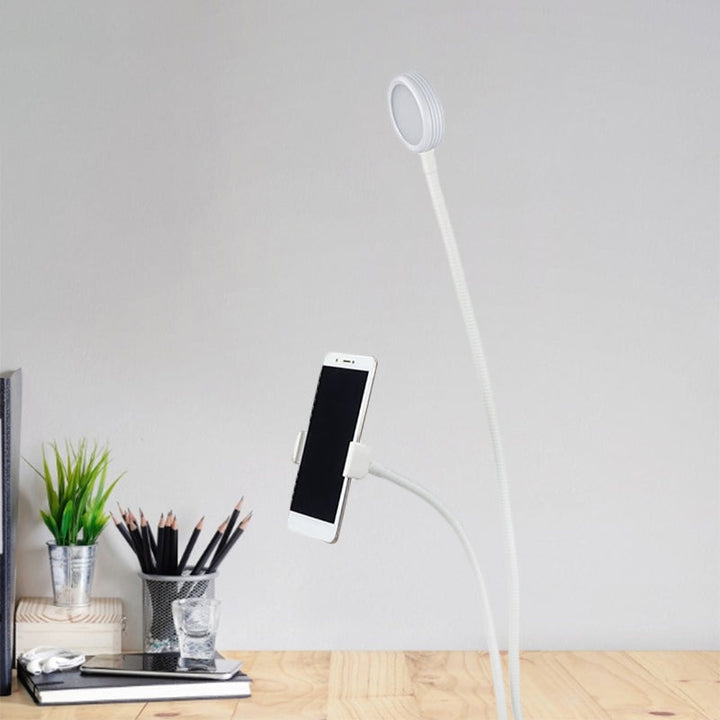Lisslune | Round Fill Flush Lamp Contemporary Metal Black/White LED Flexible Sink Lighting with Clip Base