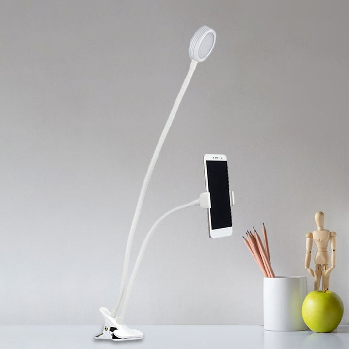Lisslune | Round Fill Flush Lamp Contemporary Metal Black/White LED Flexible Sink Lighting with Clip Base