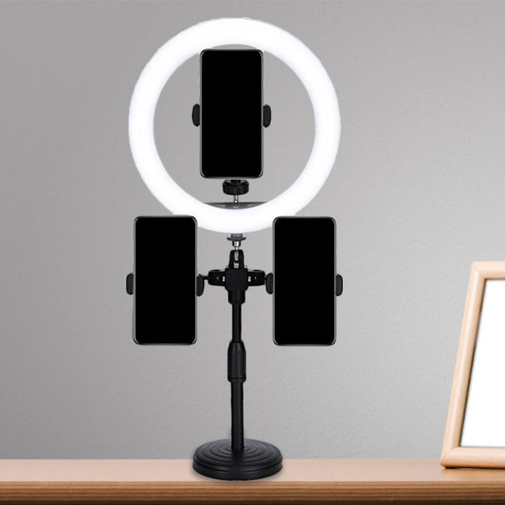 Lisslune | Minimal LED Mirror Lamp Black Version Round USB Fill Flash Light with Metallic Shade