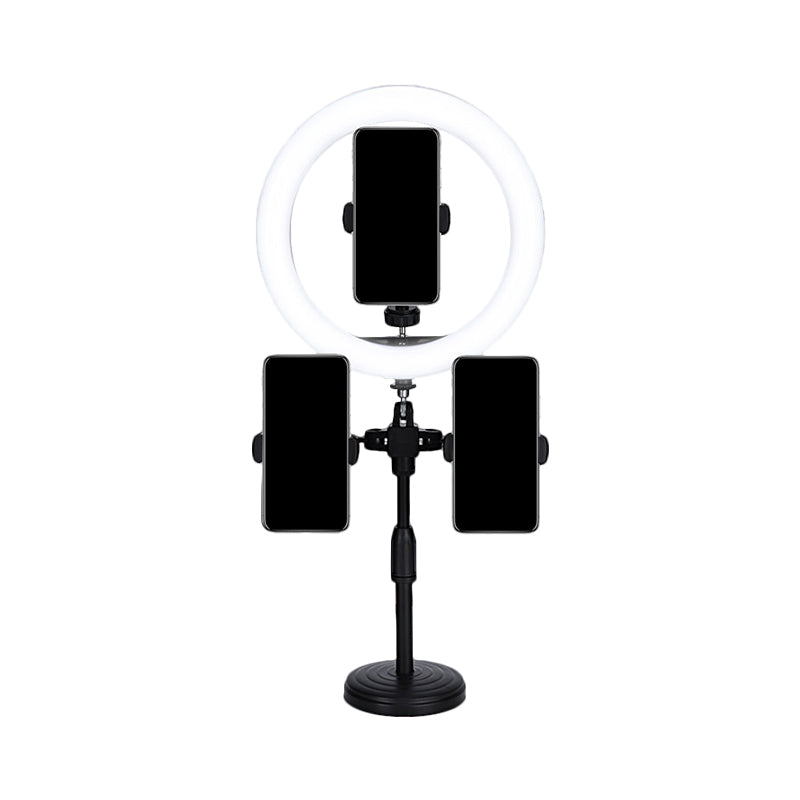 Lisslune | Minimal LED Mirror Lamp Black Version Round USB Fill Flash Light with Metallic Shade