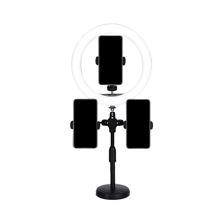 Lisslune | Minimal LED Mirror Lamp Black Version Round USB Fill Flash Light with Metallic Shade